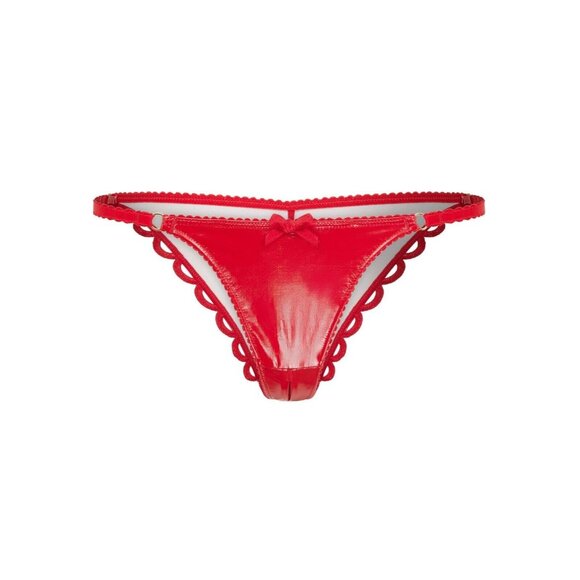 Agent Provocateur Zarya Red PVC Ouvert Brief AP5 Extra Large NWT